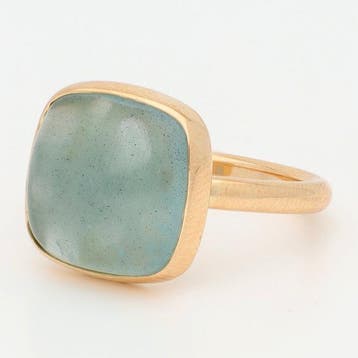 Ring - 18 karaat Geel goud - Kwarts