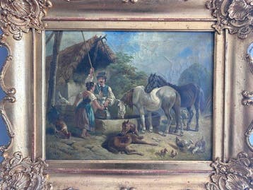 Rudolf Swoboda Sr. (1819-1859) - Escena rural, Antiquités & Art