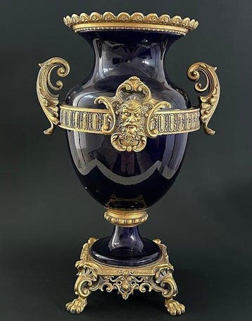 Monumentale Vaso ad Anfora Bleu Royale - H 47 cm - Vaas -