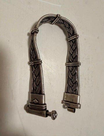 Sans prix de réserve - Bracelet Argent - Bracelet en argent, Handtassen en Accessoires, Antieke sieraden