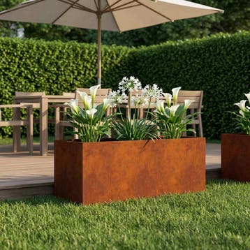 vidaXL Plantenbak Roestkleurig 100 x 40 x 40 cm weervast, Tuin en Terras, Verzenden, Nieuw