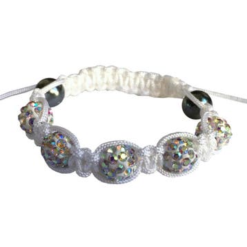 Fako Bijoux - Armband - Disco Dots Kids - Wit MC, Verzenden