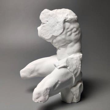 Sculpture, Incomplete Ancient Greek Male - 10 cm - Plâtre
