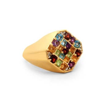 Zonder minimumprijs - Ring Zilver - 1.47ct. tw. Gemengde