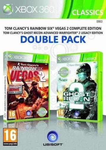 Rainbow Six Vegas 2 + Ghost Recon Advanced Warfighter 2, Games en Spelcomputers, Games | Xbox 360, Ophalen of Verzenden, Zo goed als nieuw