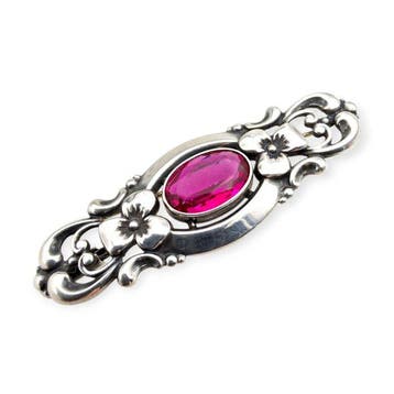 Zilver - Broche - Art Nouveau 1910s – 1930s