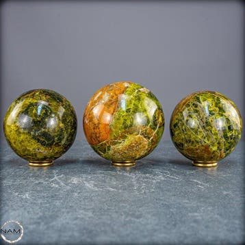 Groene Opaal – Groene opaalkralen – een levendig trio in