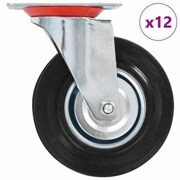 vidaXL 12 st Zwenkwielen 125 mm, Verzenden