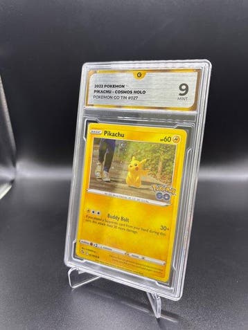 Pokémon - 1 Graded card - Pikachu 027 Foil - GG 9 - Sword &, Nieuw