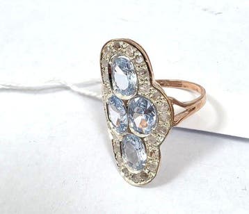 Sans prix de réserve - Bague - 9 carats Or rose, Argent, Bijoux, Sacs & Beauté