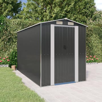 vidaXL Tuinschuur 192x357x223 cm gegalvaniseerd staal, Verzenden