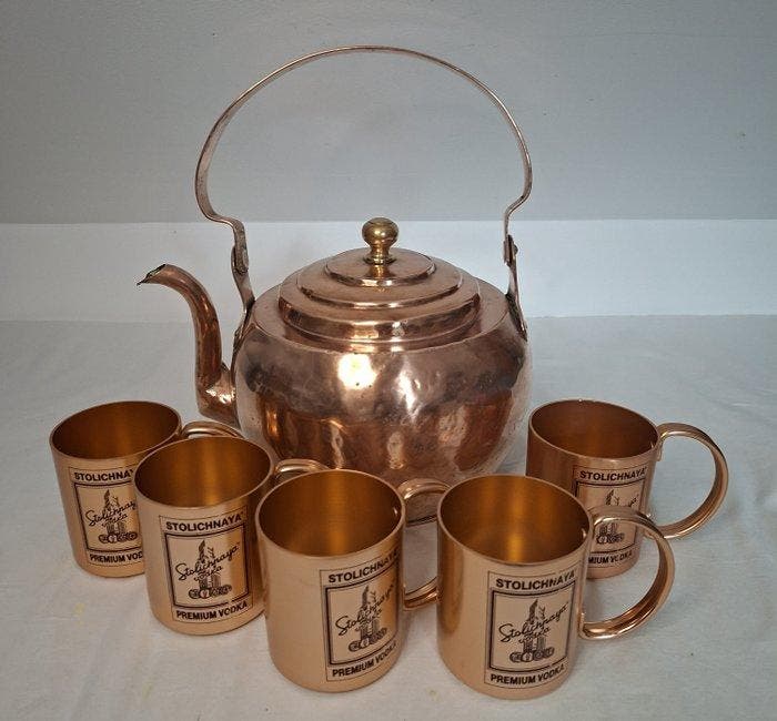 Theepot (6) - Koper, Antiek en Kunst, Antiek | Keukengerei