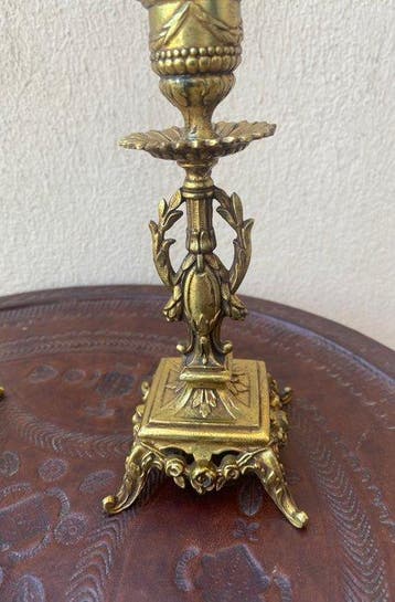 Bougeoir (2) - Bronze doré - Style Napoleon III