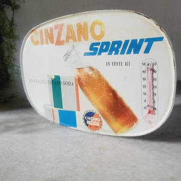 Cinzano Soda Reclame Met Thermometer, PLAS Paris et