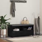 vidaXL Hallenbank Zwarte Eik 100 x 38 x 46 cm Geengineerd, Verzenden, Nieuw