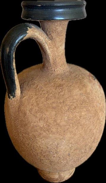 Faïence Vase - 14 cm - Réplique antique dun lékythos, Verzamelen, Mineralen en Fossielen