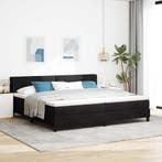 vidaXL Boxspring bed met hoofdeinde Zwart 200 x 200 cm, Verzenden, Nieuw