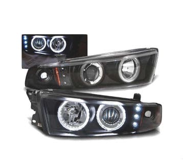 PHARES POUR MITSUBISHI GALANT 8 EA0 96-06 ANGEL EYES CCFL +, Verzenden