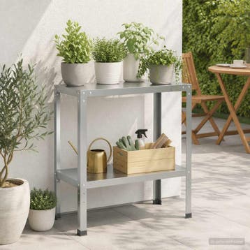 vidaXL Planttafel 60 x 40 x 80 cm Gegalvaniseerd staal, Tuin en Terras, Hand-tuingereedschap, Verzenden, Nieuw