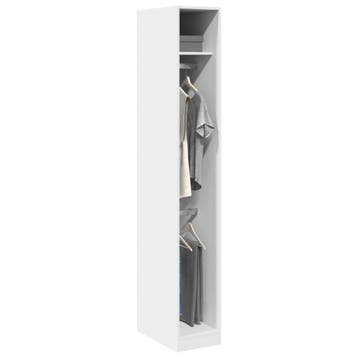 vidaXL Kledingkast 30x50x200 cm bewerkt hout wit, Verzenden, Nieuw