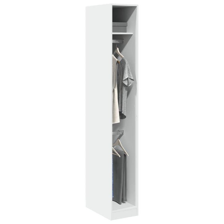 vidaXL Kledingkast 30x50x200 cm bewerkt hout wit, Huis en Inrichting, Kasten | Kleerkasten, Nieuw, Verzenden