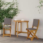 vidaXL Bistrostoelen voor buiten 2 pcs Donkergrijs 38 x 46 x, Tuin en Terras, Tuinstoelen, Verzenden, Nieuw
