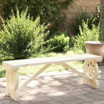 vidaXL Tuinbank 115 cm massief vurenhout, Verzenden