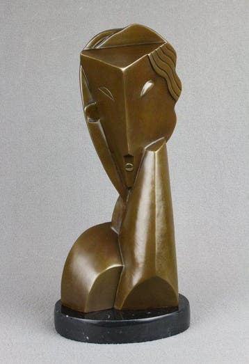 Henri Laurens, after - sculptuur, Head of a Young Girl - 38