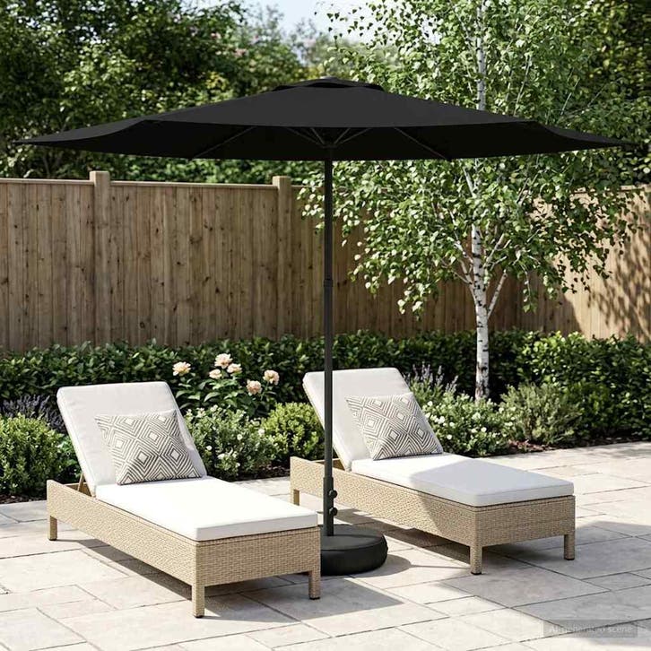 vidaXL Tuinparasol met voet 300 x 300 cm Polyester, Tuin en Terras, Parasols, Nieuw, Verzenden
