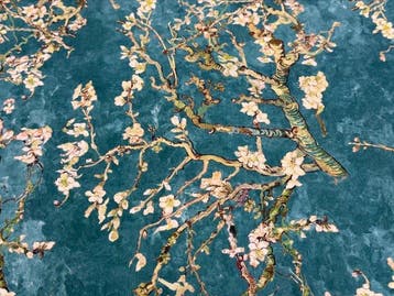 Katoenen Panama-stof Blossom Turquoise – Geïnspireerd door