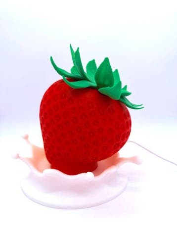 Lampe de table - Plastique - fraise