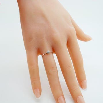 Zonder minimumprijs - Ring - 18 karaat Witgoud - 0.06ct. tw., Nieuw