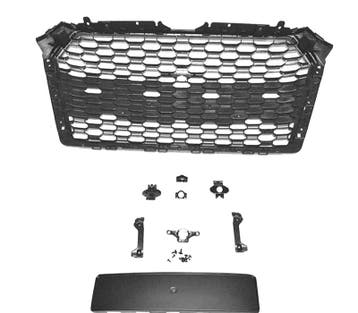CALANDRE AUDI A4 B9 15-19 LOOK RS4 CHROMÉ NOIR PDC, Verzenden, Nieuw