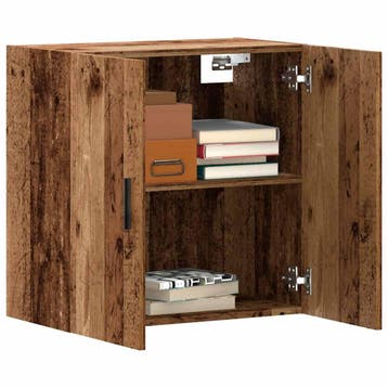 vidaXL Wandkast 60x31x60 cm bewerkt hout oud houtkleurig, Verzenden
