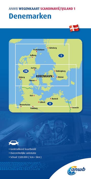 Denemarken 1 ANWB wegenkaart / ANWB wegenkaart 9789018048556, Verzenden, Zo goed als nieuw