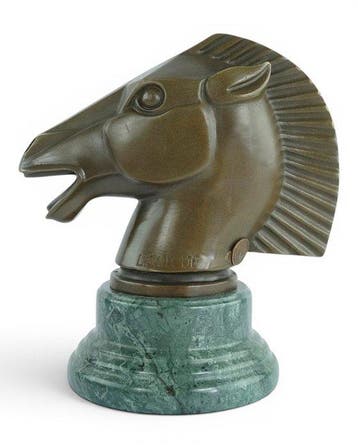 René Lalique (1860–1945) - after - sculptuur, Tête de Cheval