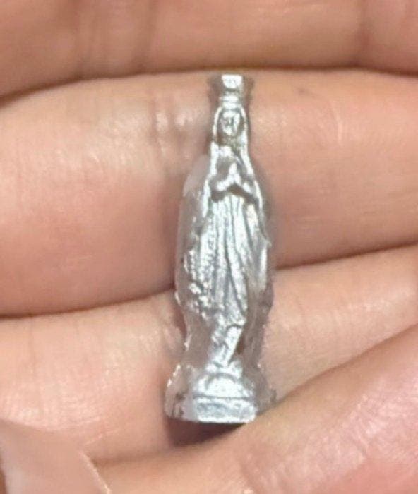 Antiek micro-schrijn Memento – Onze-Lieve-Vrouwe van, Antiek en Kunst, Curiosa en Brocante