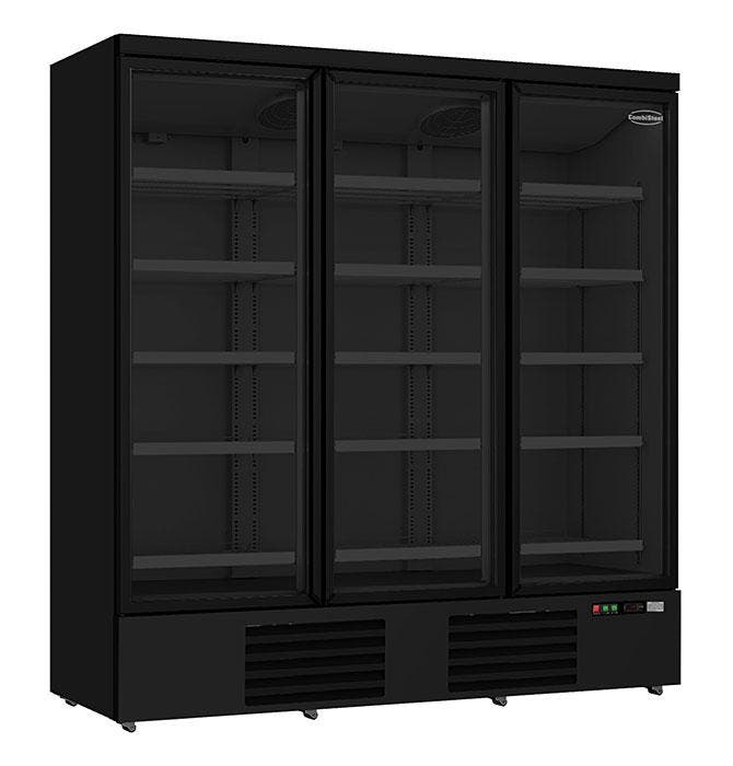 Koelkast 3 Glasdeuren Zwart Jde-1530R Bl, Zakelijke goederen, Horeca | Keukenapparatuur, Koelen en Vriezen, Verzenden