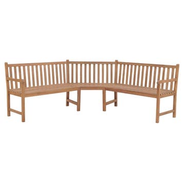 vidaXL Tuinhoekbank 185x185x90 cm massief teakhout, Verzenden, Nieuw