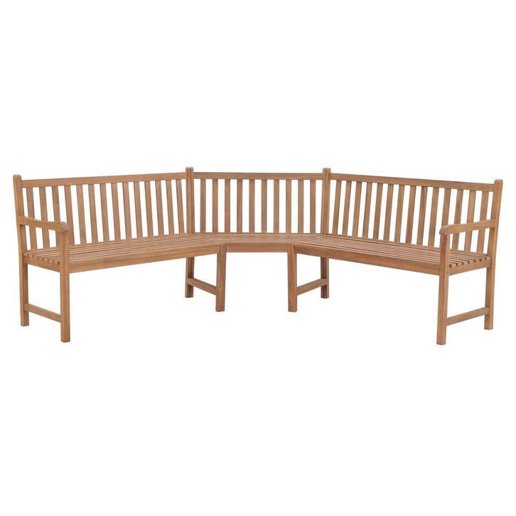 vidaXL Tuinhoekbank 185x185x90 cm massief teakhout, Tuin en Terras, Tuinsets en Loungesets, Nieuw, Verzenden