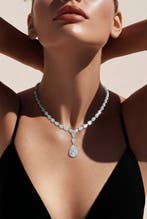 Halsketting - 14 karaat Witgoud - 25.54ct. tw. Diamant, Nieuw