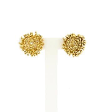 Gouden oorclips; 14 karaat (Oorbellen), Handtassen en Accessoires, Ophalen of Verzenden, Gebruikt, Goud, Goud