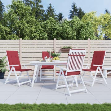vidaXL Tuinstoelkussens 4 st hoge rug 120x50x3 cm stof, Verzenden