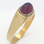 Ring - 18 karaat Geel goud - 1.00ct. tw. Toermalijn, Nieuw