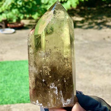 Citrine Kristalpunt - Hoogte: 11 cm - Breedte: 5 cm- 305 g
