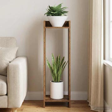 vidaXL Plantenstand Oud hout 30 x 30 x 100 cm Bewerkt hout, Verzenden