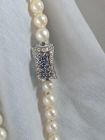 Collier - 18 carats Or blanc - 0.70ct. tw. Diamant