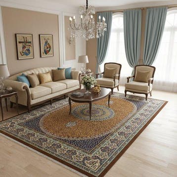 Premium Zijden Tabriz Tapijt - Handafgewerkt - Hoogste, Nieuw