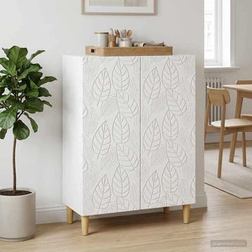 vidaXL Dressoir Wit 66 x 34,5 x 90 cm Bewerkt hout, Verzenden