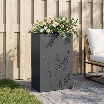 vidaXL Plantenbak Antraciet 50 x 30 x 75 cm Koudgewalst, Verzenden
